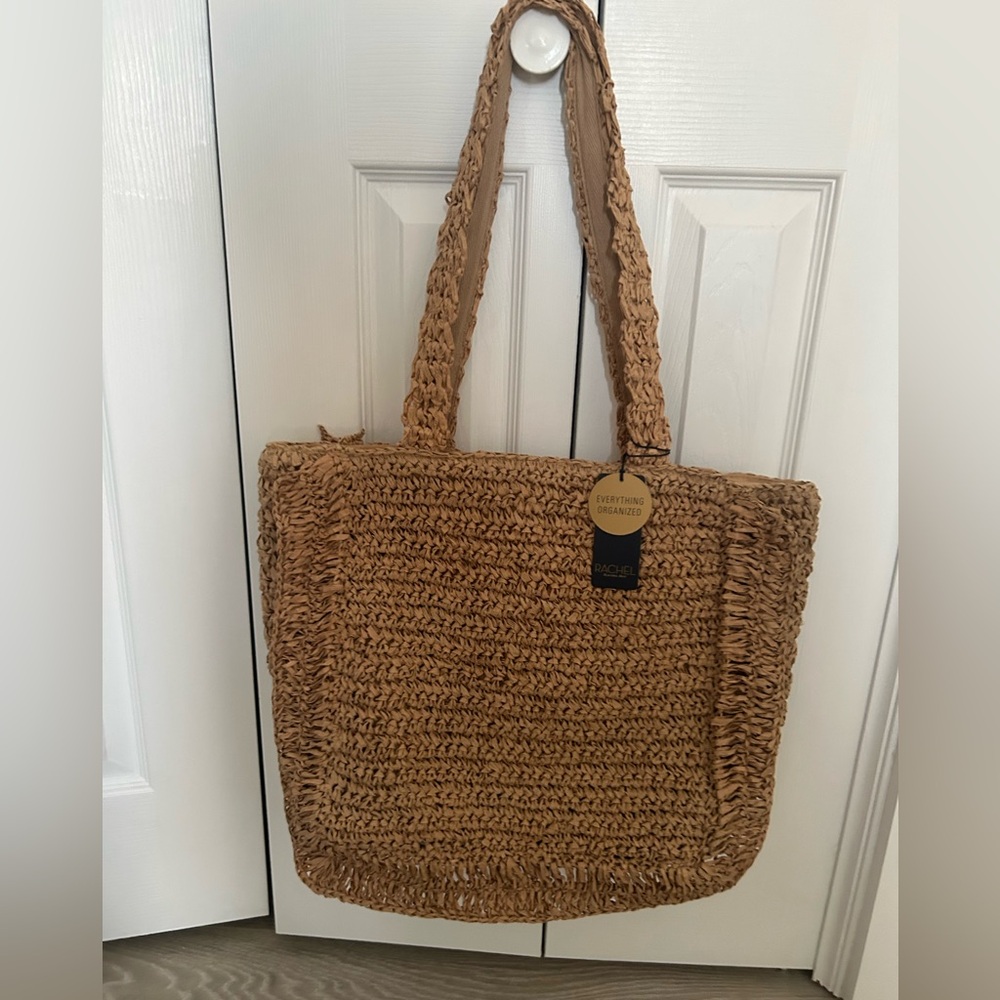 Chic Straw Tote Bag/Beach Bag